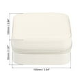 thumbnail image 2 of Uxcell Travel Jewelry Case Small Jewelry Organizer Portable Mini Jewelry Box to Store Rings Earrings Necklaces, White, 2 of 5