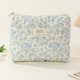 thumbnail image 3 of Bolsa de maquillaje Floral para mujer bolsa de maquillaje acolchada suave bolsa de aseo Floral de algodón 2 uds., 3 of 9
