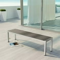 thumbnail image 4 of Modway Shore Aluminum Wood Plastic Outdoor Patio Bench in Silver/Gray, 4 of 4