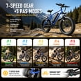 thumbnail image 3 of SUNTIBYE K10 Electric Bike 1000W, 48V 15Ah, 20" Fat Tire Ebike, 28MPH, E-Mountain Bike UL2849,Blue, 3 of 10