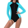 thumbnail image 6 of Purcolt UPF 50+ Long Sleeve Swimsuits for Women One Piece Long Sleeve Surfing Suit Full Coverage Bathing Suit Swimwear with Zipper, 6 of 9