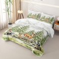 thumbnail image 3 of Manfei Kawaii Squirrel Twin Quilt Set,Cute Deer Twin Coverlet Set,Green,2-Piece, 3 of 7