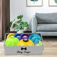 thumbnail image 7 of Brabtod Dog Toys Storage Bins-Foldable Fabric Trapezoid Organizer Boxes with Weave Rope Handle,Large Collapsible Basket for Shelves,Dog Apparel GreyStrip, 7 of 7
