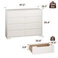 thumbnail image 4 of Bedroom Furniture Set, Includes Queen Size Bed Frame with Headboard,Nightstand Sets of 2 for Bedroom, White, 4 of 17