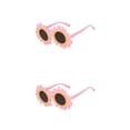 thumbnail image 1 of Qarigey Gafas de protección solar Elementos de carcasa de PC Ropa Gafas de fiesta Decoraciones redondas Ropa de sol para niños Playa de verano Rosa 2piezas Qarigey  CBP263153, 1 of 6