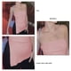 thumbnail image 4 of Top de tubo sin mangas para mujer, Top Bandeau largo con abertura lateral Irregular, chaleco sin tirantes con hombros descubiertos y dobladillo dividido, color rosa L, 4 of 5
