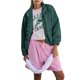 thumbnail image 3 of Chaqueta Afelpada para Mujer, con Botones, Estilo Casual, Ideal para el Invierno Abrigo Cálido con Bolsillos Verde Oscuro M, 3 of 8