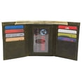 thumbnail image 2 of Real Cowhide Leather Wallets for Men RFID Blocking Slim Trifold Wallet with ID & Card Slots, 2 of 18