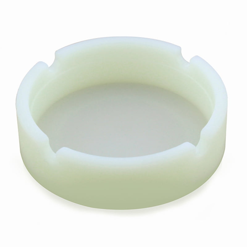 Portable Round Rubber Camouflage Silicone Luminous Fluorescent Ashtray 