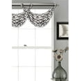 thumbnail image 2 of DIAMOND TRELLIS DESIGN V23 1 PC VALANCE HOT  WHITE/GREY SEMI SHEER WINDOW TOP CURTAIN GEOMETRIC PATTERN KITCHEN ,NURSERY,BATHROOM, WEDDING SIZE 35" WIDE X 18" LENGTH, 2 of 2