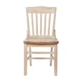 thumbnail image 6 of BizChair School House Back Antique White Wood Restaurant Chair, 6 of 10