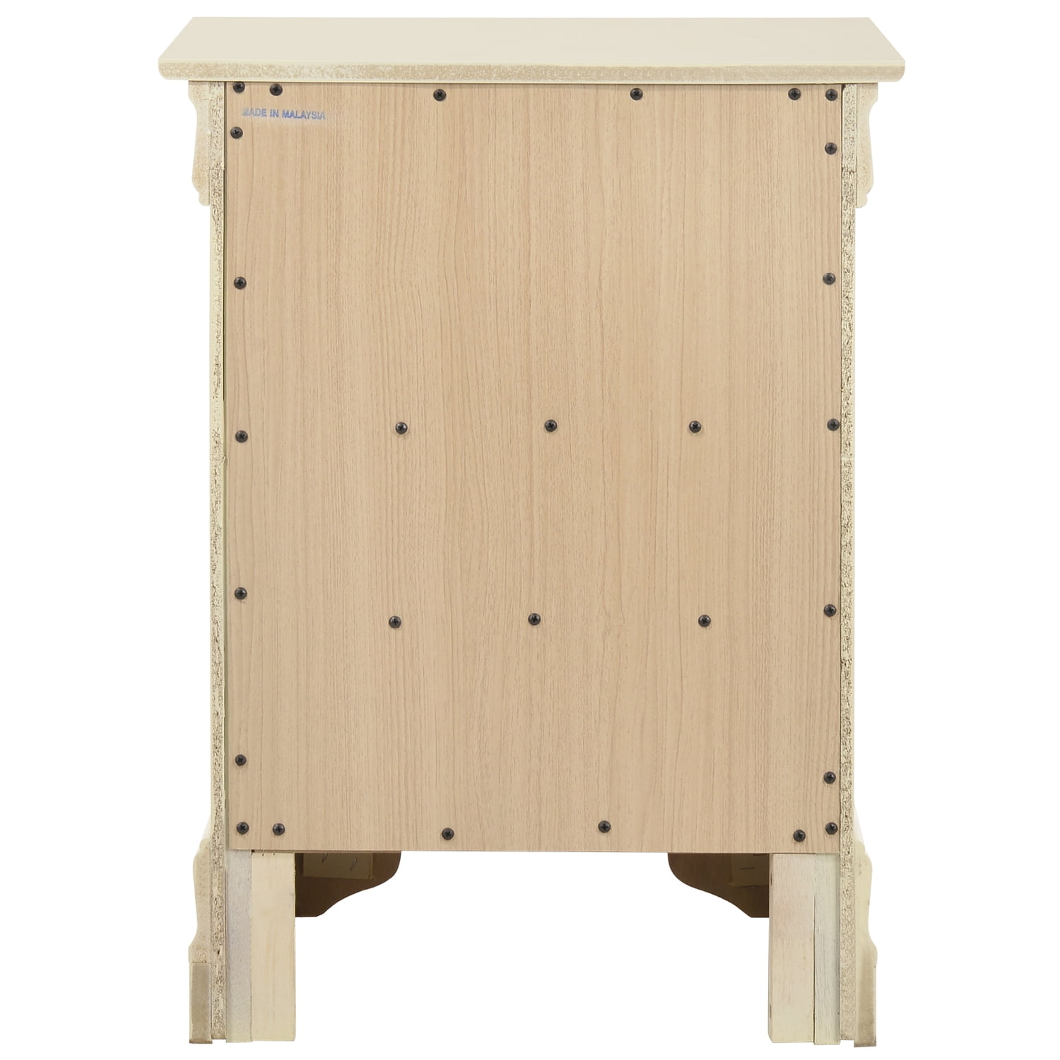 Glory Furniture Louis Phillipe 3 Drawer Nightstand in Beige