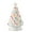 White, variant on 15" Hand Painted Ceramic Christmas Tree, White Pre-Lit Tree, 128 Multi Color Lights, 2 Star Toppers