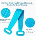 thumbnail image 2 of Back Scrubber Silicone Shower Brush Body Brush Extended 76 cm/30 inches Exfoliating Body Scrubber for Men and Women, Spa Massage Skin Care Tool, Long, 2 of 5