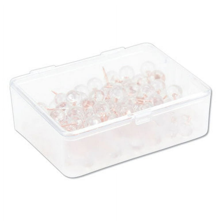 Fashion Sphere Push Pins, Plastic, Clear/Rose Gold, 0.44 Fashion Sphere Push Pins, Plastic, Clear/Rose Gold, 0.44