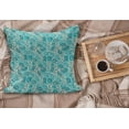 thumbnail image 2 of Turquoise Fluffy Throw Pillow Cushion Cover, Paisley Pattern Antique Floral Pattern Ornaments Classical Middle Eastern, Decorative Square Accent Pillow Case, 18" x 18", Aqua Teal, by Ambesonne, 2 of 5