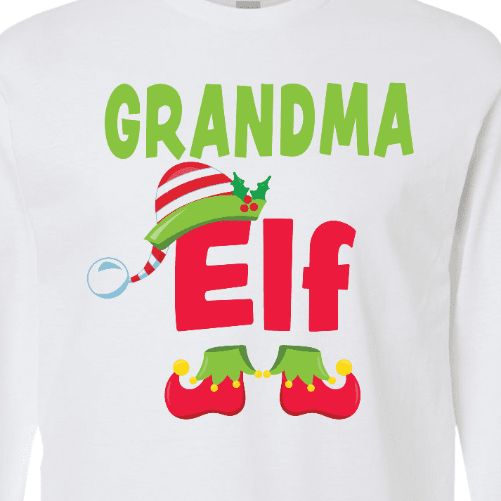 Inktastic Christmas Grandma Elf Long Sleeve T-Shirt