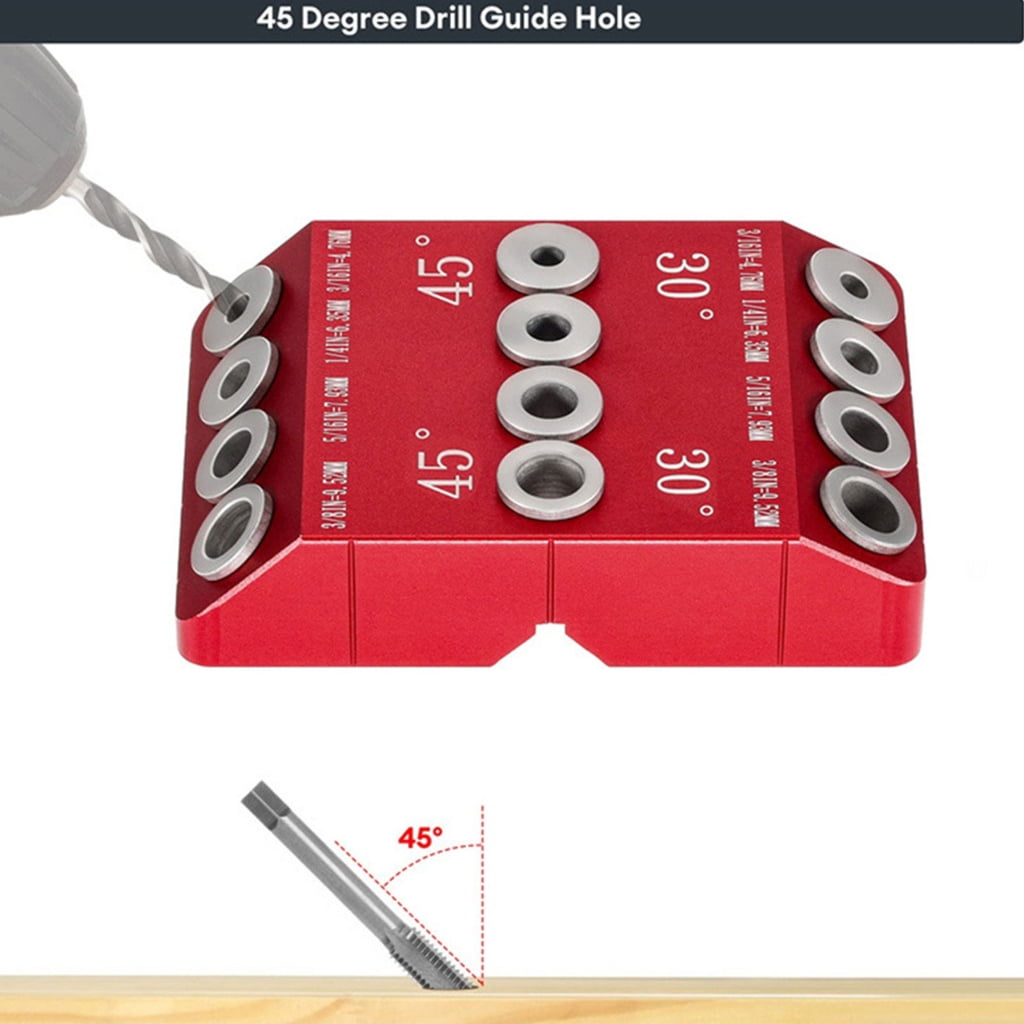 lanema 30 45 90 Degree Angle Drill Guide Jig Drill Guide 4 Size Drill Jig for Angled