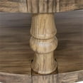 thumbnail image 3 of Furniture of America Joss Rustic Wood Round Tufted Coffee Table in Antique Oak, 3 of 5