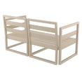 thumbnail image 7 of Mykonos Patio Loveseat Taupe with Acrylic Fabric Taupe Cushions, 7 of 7