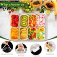 thumbnail image 5 of Design Ribbed Snackle Box Container Snack Container Divided Serving Tr..., 5 of 8