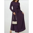 thumbnail image 5 of Textured Crew Neck Maxi Dress, 5 of 7