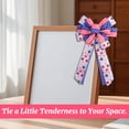 thumbnail image 4 of Independence Day Bows 4th of July Bows Red White Blue Stars and Stripes Burlap Bows American Flag Patriotic Bows for Indoor Outdoor Independence Day Party Decoration Supplies,19.7 in, 4 of 7