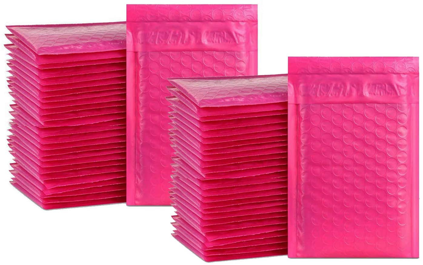Details about   Poly Bubble Mailers Self Seal Hot Pink Padded Envelopes Adhesive 4x8 Inches 50pc 