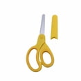 thumbnail image 2 of Left Handed Kids Safety Scissors, Round Tip Stainless Steel Student Craft Scissors with Protective Blade Cover for School DIY Art Cutting a_056, 2 of 4