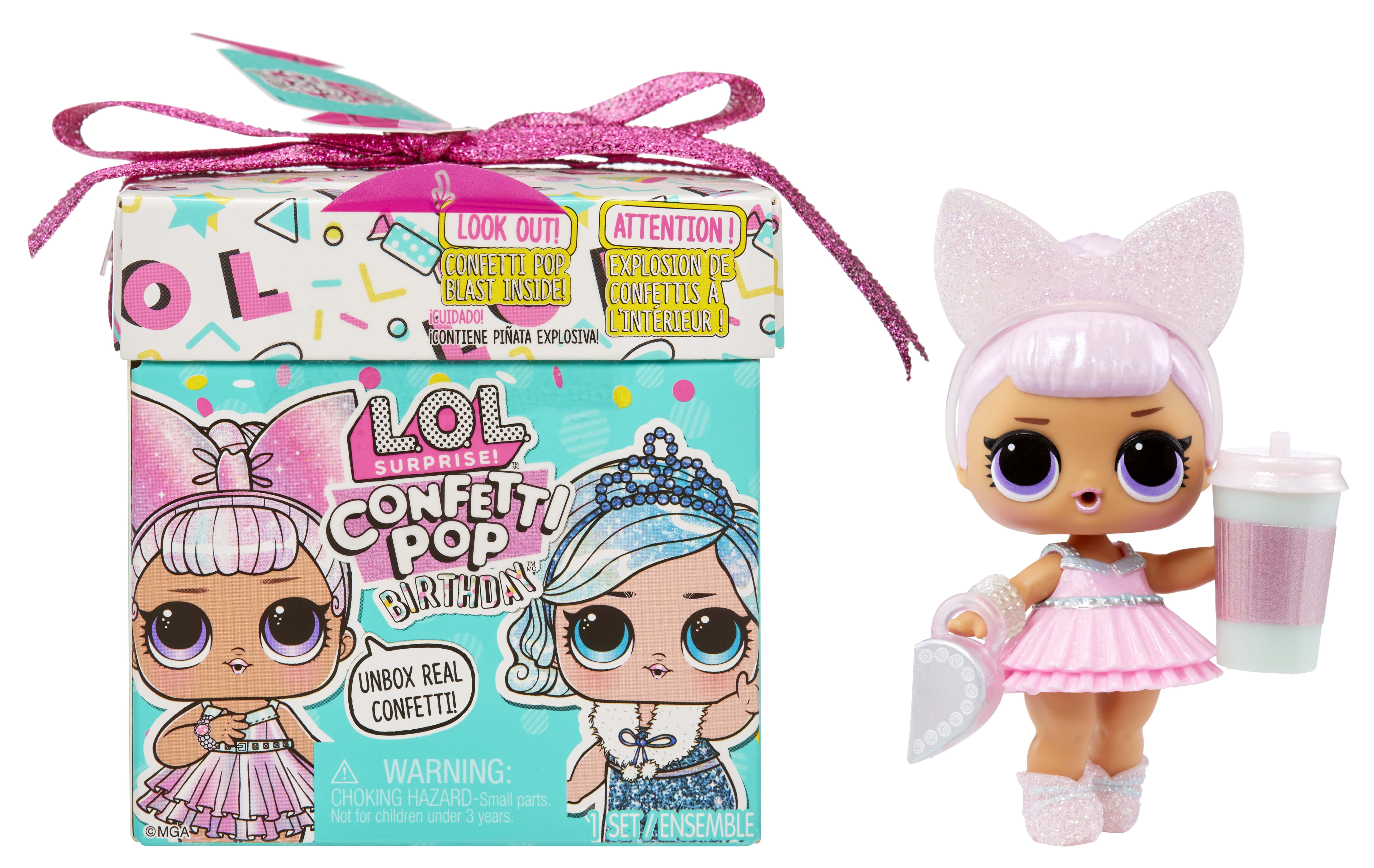 LOL Surprise! Confetti Pop Birthday- with Collectible Doll, 8 Surprises, Confetti Surprise Unboxing, Accessories, Limited Edition Doll, Present Box Packaging- Great Gift for Girls Age 4+