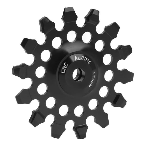 BOROCO Poulie de derailleur arriere a Rouleau de Vitesse de velo 14T poulie de Guidage arriere de Roue de roulement en ceramique a dent Positive negative pour VTT de Route Le Noir