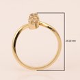 thumbnail image 5 of 0.35 Ct Rose Cut Champagne Diamond 925 Sterling Silver Yellow Plated Bypass Stackable Women Wedding Ring, 5 of 6