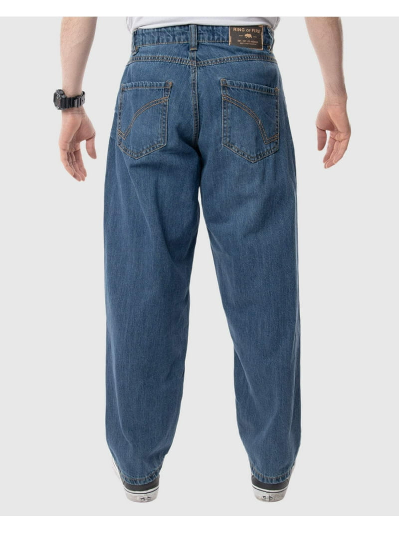 MEN'S DROOPY DROP CROTCH LOOSE FIT JEANS - Walmart.com