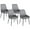 Grey, variant on HOMCOM Dining Chairs Set of 4, PU Leather Kitchen Chairs with Metal Legs