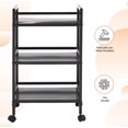 thumbnail image 2 of Basics Carrito rodante de metal de 3 niveles, color negro, 2 of 12