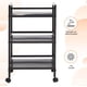 thumbnail image 2 of Basics Carrito rodante de metal de 3 niveles, color negro, 2 of 12