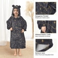 thumbnail image 4 of Dailycode Wearable Blanket Hoodie Oversized Sherpa Flannel Blankets with Pocket for 3-14 Year Old Bats Silhouette and Star, 4 of 7
