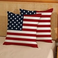 thumbnail image 2 of 4th of July Pillow Covers 16x16 Independence Day Memorial Day Outdoor Decor Throw Pillows for Couch American Flag Patriotic Star and Stripes Pillowcase Decorative Cushion Case for Sofa Set of 2, 2 of 6
