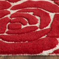 thumbnail image 3 of Safavieh Cambridge Collection CAM782I Handmade Moroccan Geometric Ivory and Red Premium Wool Area Rug (5' x 8'), 3 of 10