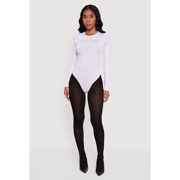 Women's Long Sleeve Crew Neck Bodysuit
