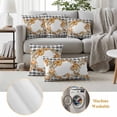 thumbnail image 6 of Pack of 2 Outdoor Pillow Covers 20x20 Inch Waterproof Black Plaid Thanksgiving Throw Pillow Covers,Decorative Couch Pillow Shams Protectors Fall Pumpkins Wreath Patio Pillowcases Cushion Covers, 6 of 8