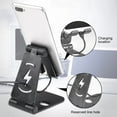 thumbnail image 6 of Folding Antiskid Silicone Pad Tablet Mobile Phone Stent Bracket Holder,Black, 6 of 8