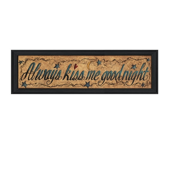 Always Kiss Me Goodnight By Gail Eads Printed Wall Art Wood Multi-Color