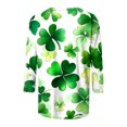 thumbnail image 5 of Ltctricy Women's Plus Size St. Patrick's Day Tops Fashion 3/4 Sleeve Crewneck Casual Shirts Lounge Spring Comfy Loose Blouse, 5 of 5