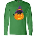 thumbnail image 3 of Inktastic Black Cat, Pumpkin, Cat With Witch Hat, Halloween Long Sleeve T-Shirt, 3 of 5
