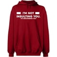 thumbnail image 2 of OXI Hoodie Sweatshirt - Not Insulting You Describing, Basic Casual Hoodie for Men's and Women Fleece Hoodie Long Sleeve - Antiquee Cherry Small, 2 of 3