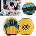 thumbnail image 3 of ABPETE Boxing Pads Mini Focus Mitts,PU Leather Boxing Curved Focus Punching Mitts Kids Mini Boxing Gloves Pads Boxing Target Pads for Kickboxing, MMA, Muay Thai, Punching Target, Martial Arts, 3 of 17