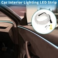 thumbnail image 2 of Unique Bargains 2m EL Wire Cable LED Glow String Light Car Interior Lighting Strip Flexible Neon Light for Car Decoration USB(5V) White, 2 of 7