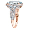 thumbnail image 3 of Everly Women's Aquamarine 14k Rose Gold Ring, 3 of 8