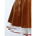 thumbnail image 7 of TiaoBug Christmas Gingerbread Costume for Kids Girls Cookie Role Play Velvet Tutu Dress Dancewear Brown 12, 7 of 7
